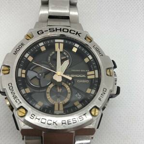 #10257 CASIO カシオ G-SHOCK G-STEEL 5513 GST-B100 タフソーラー ブラック×ゴールド文字盤 稼働品の画像2