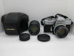 minolta SRT101 フイルムカメラ　MC ROKKOR-PF 1:1.7 f=55mm / -QD 1:3.5 f=135mm 【KNK005】
