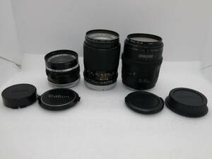 Canon ZOOM LENS EF 35-105mm /1:3.5-4.5 // Canon LENS FD 135mm 1:3.5 SC //　FL 50mm 1:4 【KNK065】　 　