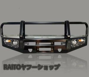 三菱 パジェロ V75Ｗ フロントバンパーガード スチール製 キズ防止　外装カスタム