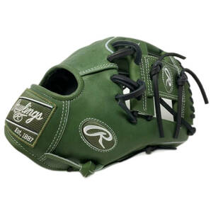 【日本未発売】Rawlings(ローリングス) 硬式用グローブ HOH Mミリタリーグリーン PRO204W-2M 11.5 inch■Heart of Hide 内野手用 200型の画像6