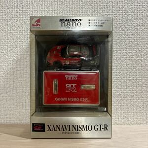 [ unopened ] Mini radio-controller 1/58 Xanavi Nismo GT-R superGT2008 [REAL DRIVE nano] exterior box is aged deterioration because of discoloration equipped 