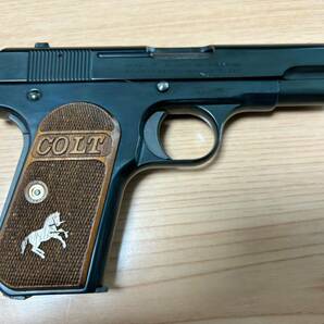 【中古・美品】CAW COLT コルト 32オート 中期型モデル HW セルフブルーイング 未発火.動作確認済 木製グリップ 訳ありの画像2