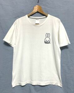 ●美品　CUNE キューン　ウサギプリント クルーネックTシャツ ホワイト M