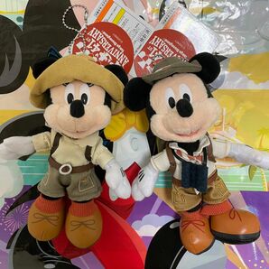 ディズニー 41周年 ミッキー＆ミニー ぬいぐるみバッジ ジャングルクルーズ