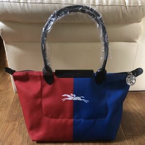 【新品】ロンシャン LONGCHAMP X ロバート・インディアナ M ショッピングバッグ ブルー- キャンバスの画像2