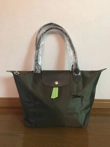 【新品】ロンシャン LONGCHAMP ル プリアージュ グリーンシリーズ　ショルダーバッグ M フォレスト- リサイクルキャンバス