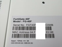 Ω 新FT 0182ｈ 保証有 Fortinet【 FG-40F 】FortiGate-40F UTM ライセンス27年10月05日迄 FW：v7.0.6 領収書発行可能_画像8