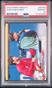 1円出品 PSA10 2018 Topps Update 大谷翔平 イチロー ルーキーカード RC トップス Shohei Ohtani Ichiro US153 2018年 865