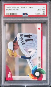 1円出品 PSA10 2023 WBC Global Stars 佐々木朗希 ワールド・ベースボール・クラシック Topps トップス