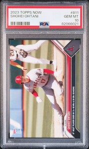 1円出品 PSA10 Topps Now トップスナウ 大谷翔平 811 エンゼルス 2023 Topps Now 811 Shohei Ohtani 二刀流 20盗塁 2023年 9月3日 811