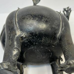 中国古美術 明時代 古銅獅子香炉 銅製 香炉 唐物 香道具 茶道具 置物 中国美術 獅子香炉 古銅 獅子 中国古玩 古物保 の画像10