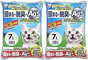 アイリスオーヤマ 猫砂 クリーン&フレッシュ Ag+ 脱臭効果 7L×2袋 (まとめ買い
