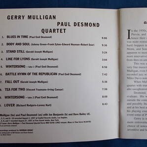 ジェリー・マリガン＆ポール・デスモンド／GERRY MULLIGAN & PAUL DESMOND QUARTET +3の画像3