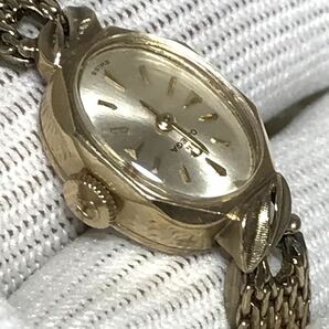 KGNY3927 OMEGA オメガ 手巻き 10K GOLDFILLED 金張り ゴールドカラー レディース 腕時計 アンティーク ヴィンテージ 現状品の画像2