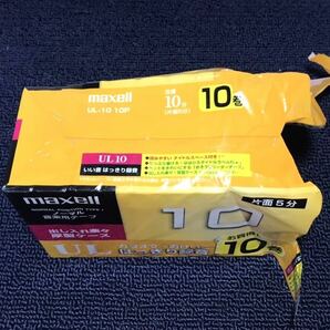 KGNY3881 未使用品 カセットテープ maxell マクセル ノーマルポジション UL10 7本 UR90 20本 記録媒体 まとめ 現状品の画像3