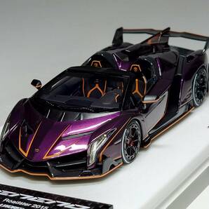 AXELLWORKS特注メイクアップ/アイドロン 1/43 Lamborghini Veneno Roadster Alba Cielo Limited 35 pcs.の画像7