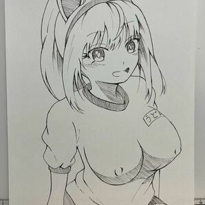 手描きイラスト 東方プロジェクト 東方 モノクロ うどんげ 鈴仙・優曇華院・イナバ イラスト 手描きの画像2