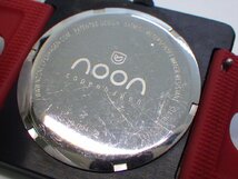 c5 送料無料 当時物 NOON COPENHAGEN ヌーン コペンハーゲン ビッグフェイス スクエア 動作品 19-004-25 クォーツ 腕時計 メンズ_画像5