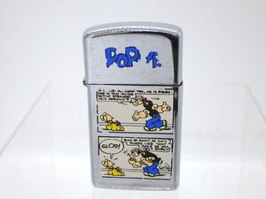 ○18 送料無料 着火確認済 1996年 ZIPPO スリム ジッポー POPEYE ポパイ XII オイル ライター U.S.A. 中古