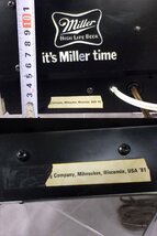 S10 当時物 1981年 アメリカン ビンテージ miller beer ミラー ビール ライト サイン 置時計 サイケデリックと木枠 動作品 コンセント式_画像7