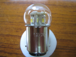 再入荷　LED電球/船舶/ヨット/漁船/航海灯:(BA15D)12v専用 バルブ 1～3個（白）