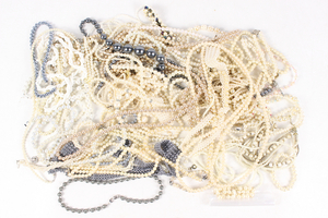 【ト福】アクセサリー 大量まとめ 金具K18WG 18金 ネックレス パールネックレス 真珠 黒 ホワイトゴールド LB000LLL02