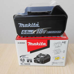 24930 新品 未使用 makita マキタ リチウムイオンバッテリ バッテリー 18v 6.0Ah BL1860B A-60464 残量表示付き 電動工具の画像1