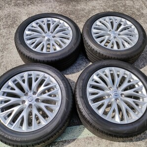 美品♪ 日産 純正 Y51 シーマ 純正アルミホイール 8Jx18+43 114.3-5H +【DUNLOP】SP SPORT MAXX 050 中古タイヤホイール4本セットの画像1