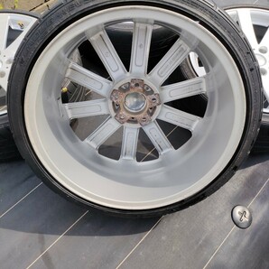 ヴェネルディ VENERDi 19インチ アルミホイール 114.3-5H 19×8J +42 +タイヤ 225/35R19 中古タイヤホイール4本セットの画像9