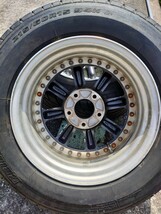 ブラックレーシング　8スポークホイール　サイズ不明　 114.3-5H　+タイヤ 215/60R15　2本セット_画像8