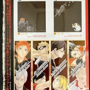ハイキュー★特製描き下ろしクリアフォトフレーム&宿敵・ネコ対カラスSNS風クリアカード&クリアしおり 各3枚計6枚セット！の画像2