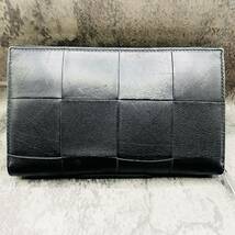 美品/現行/RFID付 BOTTEGA VENETA ボッテガヴェネタ カセット ラウンドファスナー 長財布 レザー ブラック メンズ レディース ビジネス_画像3