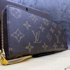 未使用級/付属品完備 LOUIS VUITTON ルイヴィトン モノグラム ポルトフォイユ クレマンス ジッピーウォレット 長財布 メンズ ビジネス 黄