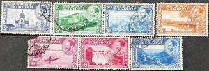 【外国切手】 エチオピア 1947年08月23日 発行 ハイレ・セラシエのメダリオン肖像画がはめ込まれた景色 消印付き