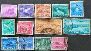 【外国切手】 インド 1955年01月26日 発行 5カ年計画 消印付き