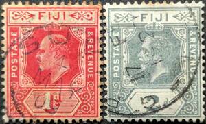 【外国切手】 フィジー 1903年02月01日 発行 エドワード7世 消印付き