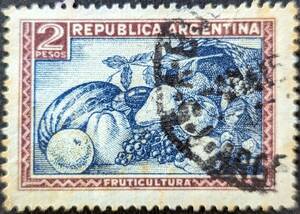 【外国切手】 アルゼンチン 1936年01月01日 発行 普通切手 - 農業 消印付き