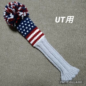 ニット ヘッドカバー ユーティリティ ハンドメイド ゴルフ クラブ カバー。