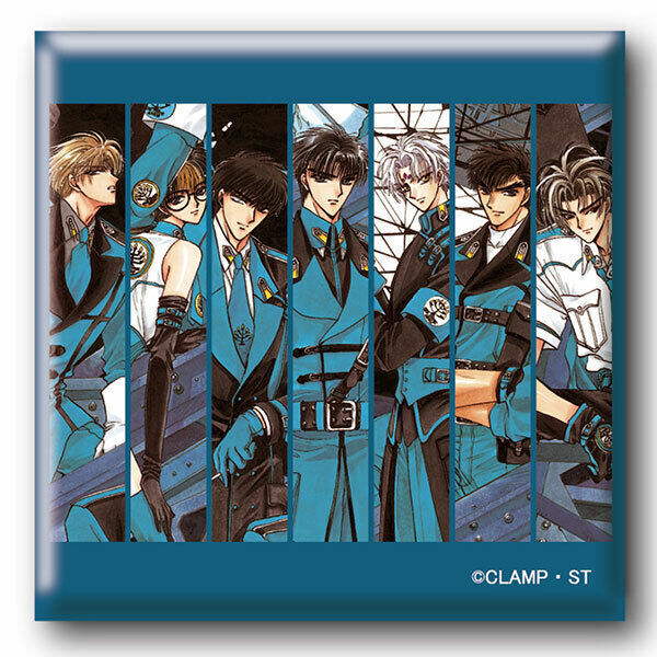 CLAMP『X』エックス スクエア缶バッジ 地の龍