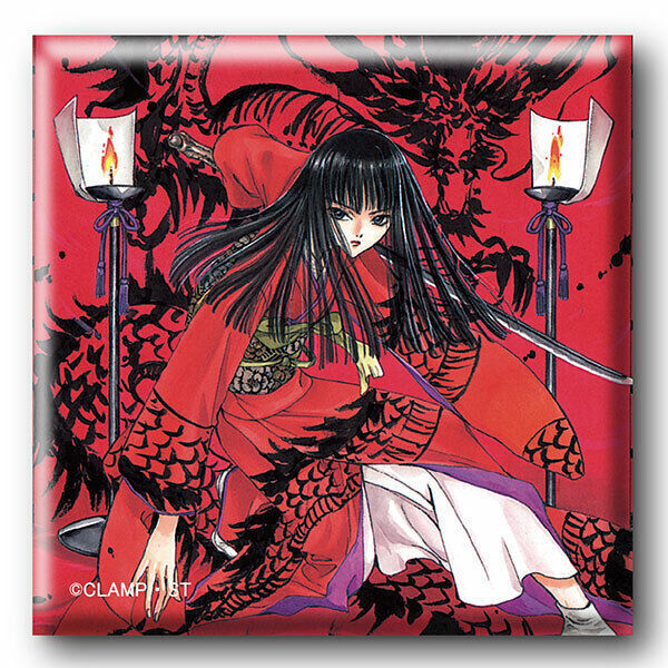 CLAMP 『X』 エックス スクエア缶バッジ 鬼咒嵐