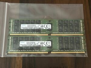 ①Registered ECC DIMM SAMSUNG DDR4-2400T 32GB 2枚（合計64GB）