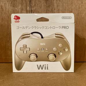 ■未使用品■NINTENDO Wii ゴールデンクラシックコントローラ PRO 任天堂 ニンテンドー ゴールド クラシックコントローラー 金色の画像1