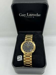Guy Laroche 腕時計 デイクォーツ quartz 3針 Swiss スイス製 ゴールド 金 オリジナル高級時計