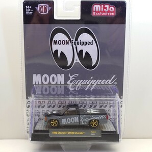 【チェイスカー・シークレット】Mijo特注 M2 1/64 1990 シボレー C1500 シルバラード グレー/ブラック ムーンアイズ MOON Equipped 62CAFHの画像2