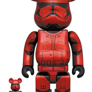 新品 BE@RBRICK SITH TROOPER CHROME 100％ & 400％ STAR WARS ベアブリック メディコムトイ MEDICOM TOY ディズニーの画像1