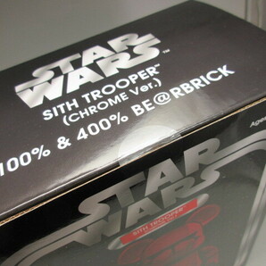 新品 BE@RBRICK SITH TROOPER CHROME 100％ & 400％ STAR WARS ベアブリック メディコムトイ MEDICOM TOY ディズニーの画像4