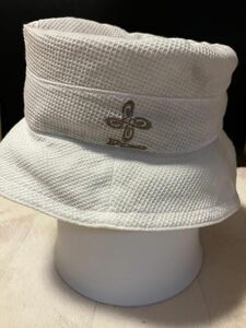 PIKO レディス白ワッフル生地夏帽子 58cm 綿100% 日本製　手洗い可