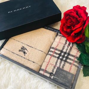 BURBERRY バーバリー レディース メンズ 女性 男性 紳士 フェイスタオル ウォッシュタオル タオルセット ノバチェック 新品未使用 の画像2