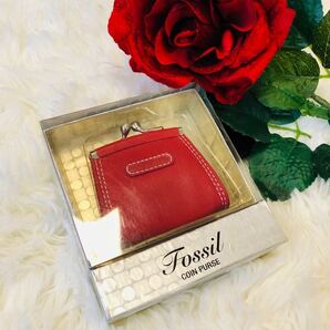 FOSSIL フォッシル レディース 女性 コインケース 小銭入れ 財布 コンパクト 赤 レッド ハイセンス お洒落 新品未使用 新品 未使用の画像2